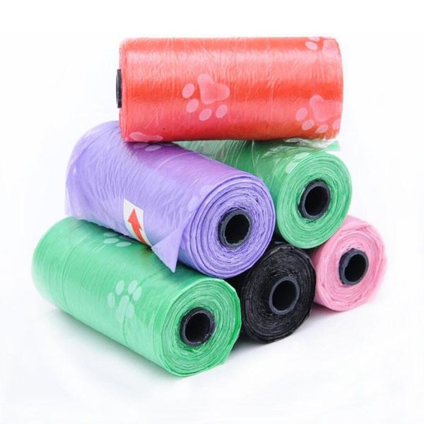

dog car seat covers printing cat poop bags outdoor home clean refill garbage bag 5rolls 100pcs