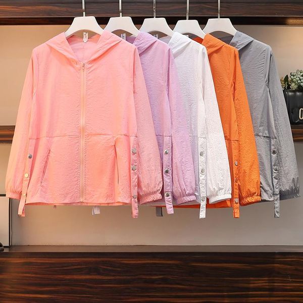 

women's jackets ehqaxin summer fashion plus size sun protection clothing korean version loose wild hooded long-sleeved coat female m-4x, Black;brown