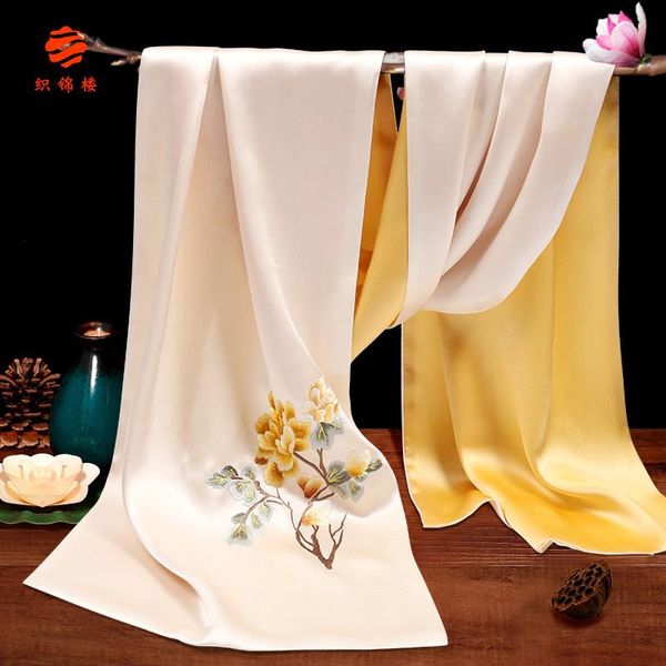 

scarves hangzhou silk suzhou embroidery cheongsam shawl women winter mom middle aged, Blue;gray