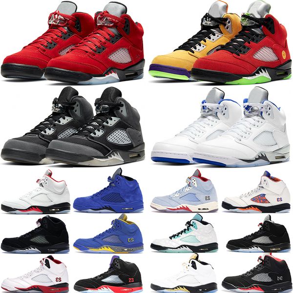 

jumpman 5 5s basketball shoes raging bull what the anthracite ice blue oregon alternate fire red 3 sports sneakers trainers outdoor