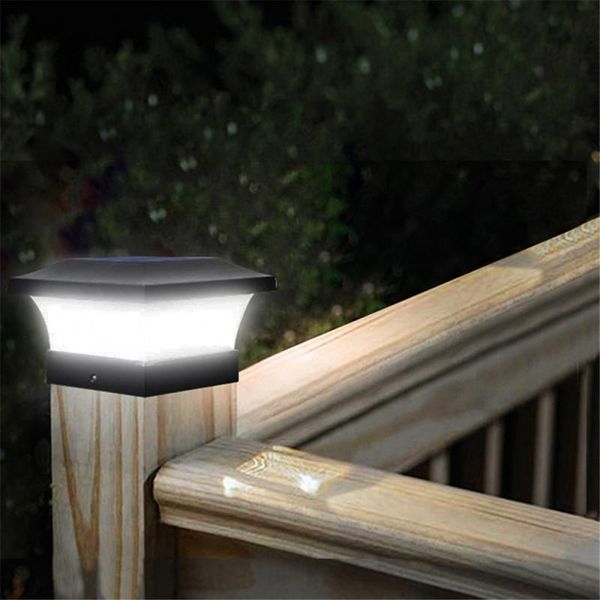 

solar post lamp waterproof column head light garden outdoor fence landscape for gate decoration drop lawn lamps