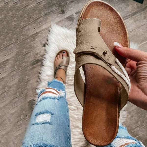 

slippers 2021 summer slipper women retro flip-flops flat casual non-slip ladies slides beach sandals females comfy shoes, Black