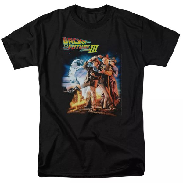 

back to the future iii poster t-shirt sizes s-3x new, White;black