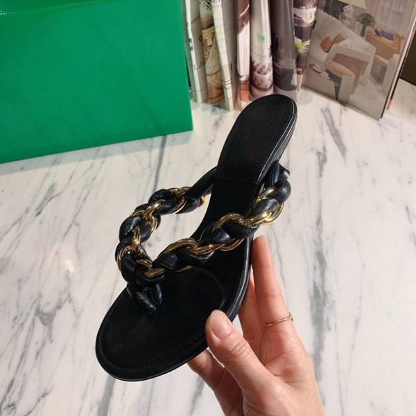 

slippers 2021 fashion snake-shaped sandals shallow pointed high heel single shoes back to the future, Black