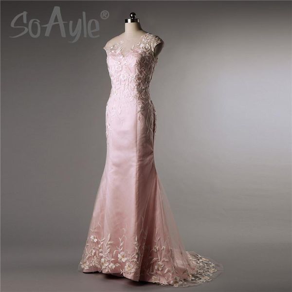 

party dresses [sale] soayle mermaid evening us 6 scoop draped embroidery dress cap sleeve pink, White;black