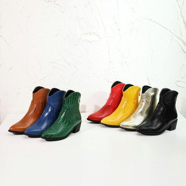

boots 2021 women's 33-43 embossed high heels, square heels fashion boots, ladies' party shoes, beauty casua, Black