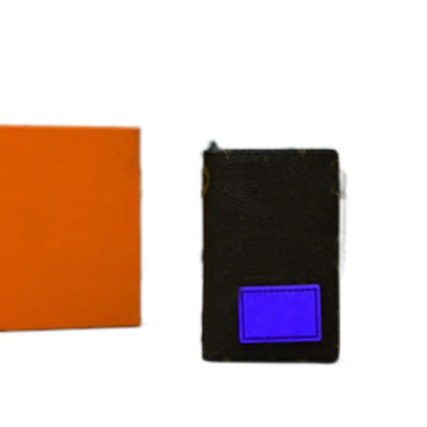 

wholesale fashion wallet folding designer men women leather large medium and small purse long wallets with orange box card, Red;black