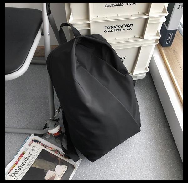 

simple fashion trend female high school student college bag men backpack