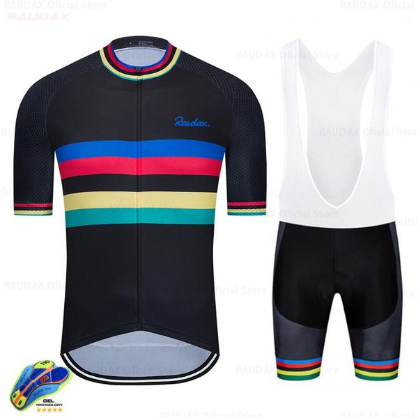 

racing sets raphaful 2021 summer cycling jersey set breathable mtb clothing mountain bike wear clothes maillot ropa ciclismo hombre, Black;blue