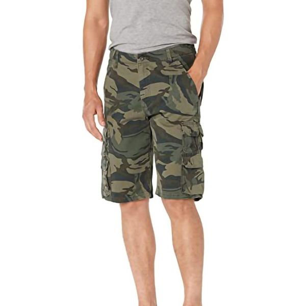 

men's pants casual sports comfy multiple pockets premium twill cargo shorts overalls camouflage style high waisted short, Black
