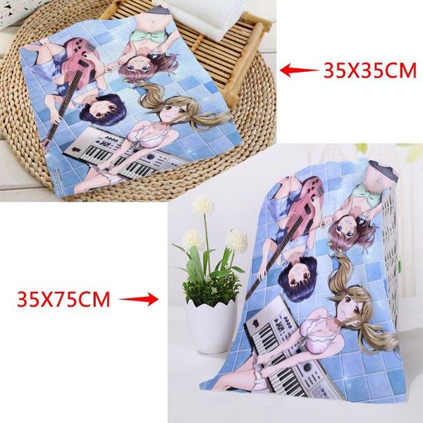 

towel custom bang dream printing microfiber absorbent beathroom washcloth square towels 35x35cm 35x75cm