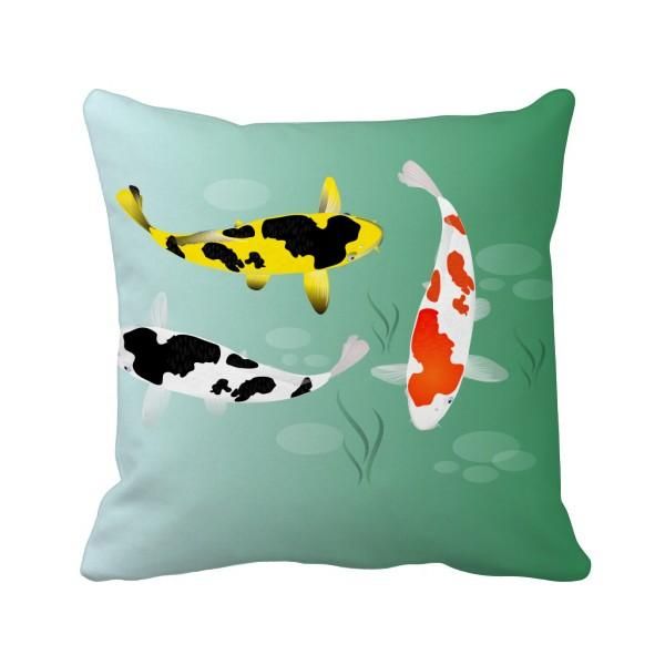 

pillow taditional chinese fish gathering throw square cover