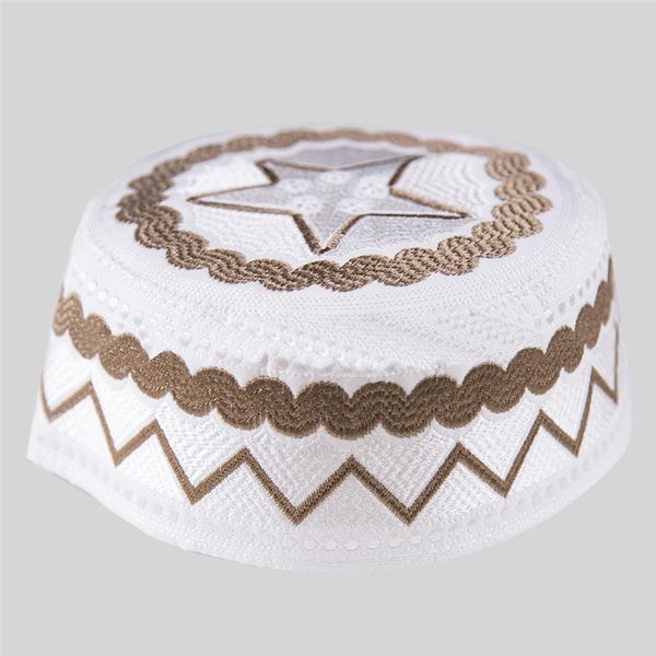 

focal20 muslim prayer hats india kufi turban mens islamic muslim cap arabic saudi islam prayer hijab caps satin bonnet, Blue;gray