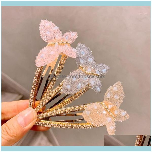 Strumenti Prodottidonne adulte Barrette di cristallo Farfalla Forcine per capelli Fermagli per capelli Moda coreana Lady Girl Head Wear Aessories Regali all'ingrosso Par