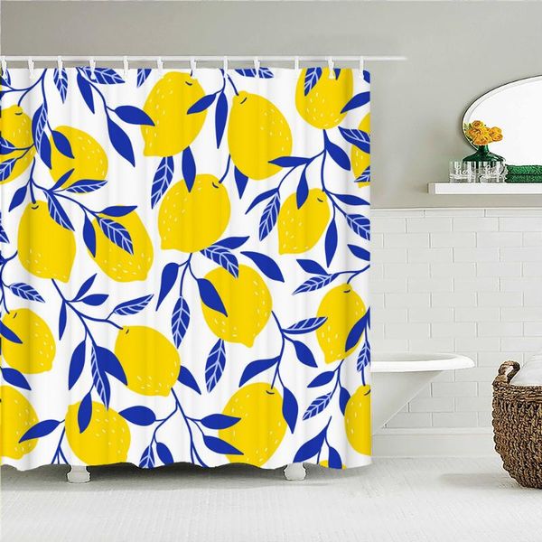

shower curtains modern fresh fruit bath curtain waterproof fabric with 12 hooks bathtub screen for bathroom home decorate