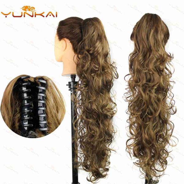 

hair women's pigtail clip pony, Black;brown