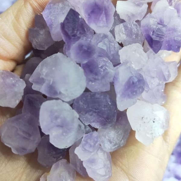 

decorative objects & figurines 100g-500g natural crystal mixed stone amethyst chips crushed healing jewelry making home decor or fish tank