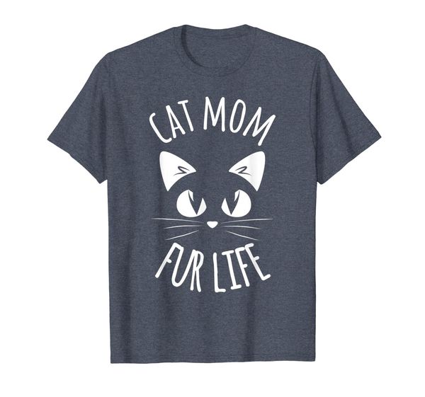 

cat mom fur life t-shirt funny mommy pet lover mama gift, White;black