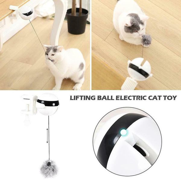 

cat toys self playing toy teaser automatic lifting electric ball with fluffy eig88