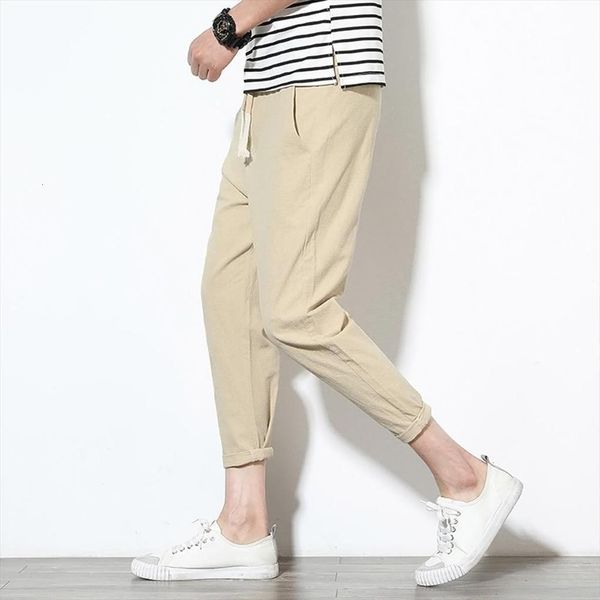 

high waist baggy trousers women pant casual solidcolor ankle tied pockets drawstring sports long pants mens slim, Black