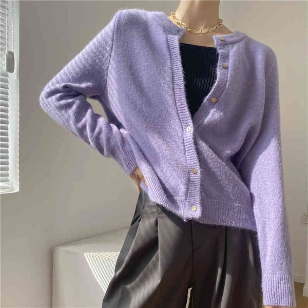 

colorfaith new women's sweaters autumn winter fashionable korean style wild knitted buttons cardigans lady knitwear swc1043 210413, White;black