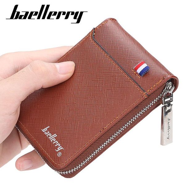 

card holders baellerry men case multi position organ holder small coin purse pu leather male passport clip carteras, Brown;gray