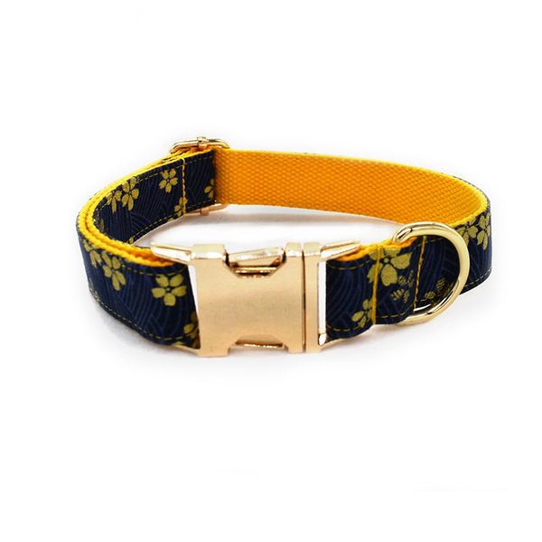 

dog collars & leashes blue and yellowdog collar leash set with bow japanese kimono flower design for small medium large dogs pet