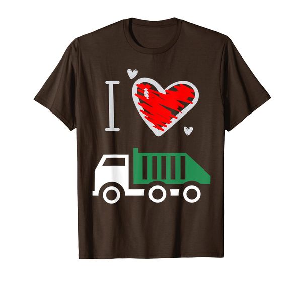 

i love garbage or recycling trucks t-shirt, White;black