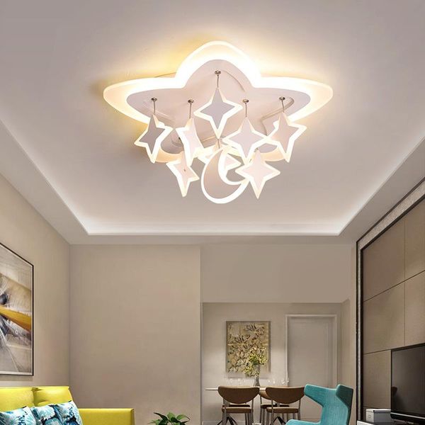 

chandeliers led chandelier modern stars ceiling lighting for living room bedroom kitchen children with remote control wf1110
