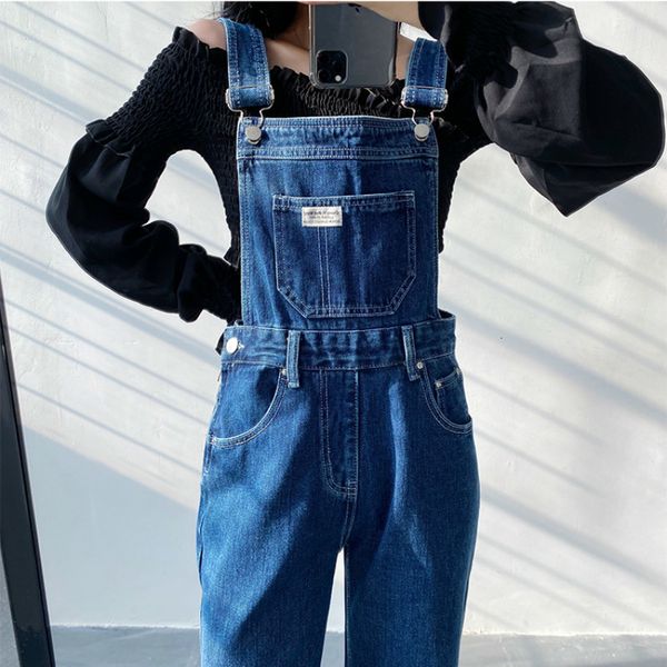 

women's jumpsuits & rompers straight ladies'overalls pocket, korean style, vintage, high street, all games, students, teenagers, w, Black;white