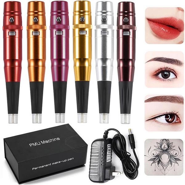 

tattoo guns kits electric microblading permanent makeup pen machine eyebrow lip swiss motor gun