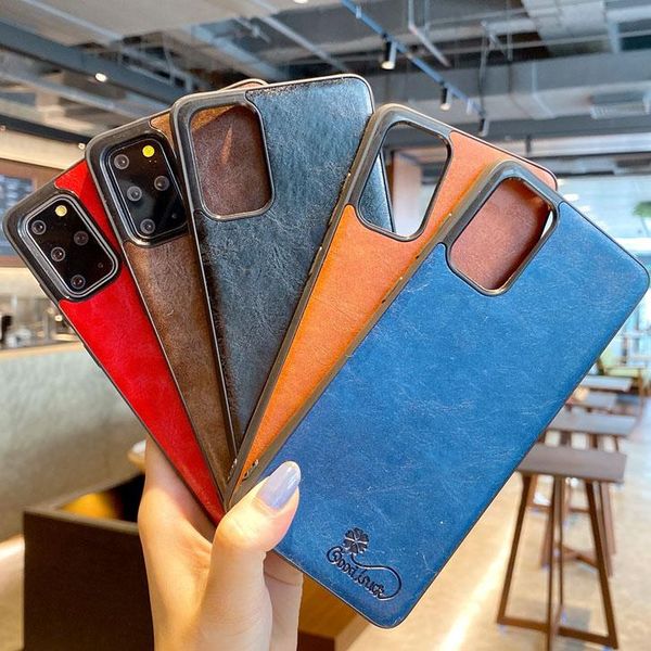 

cell phone pouches galaxy a12 a32 a42 a52 a72 5g case vintage plain soft leather back cover for samsung a51 71 21s 11 21 31 41 a50 70 20 30