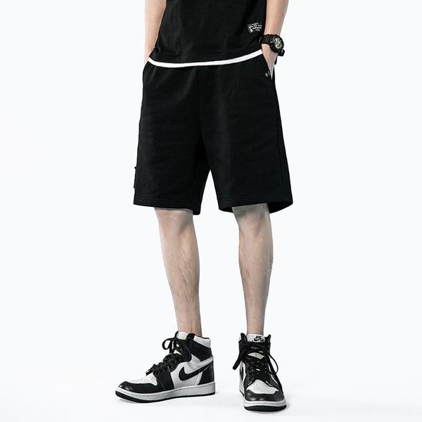 

est summer casual shorts men's cotton fashion style man beach plus size 4xl short men male homme brand, White;black