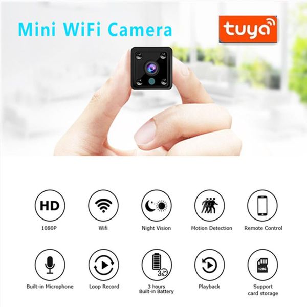 

mini camera tuya wifi ip cameras cctv audio video camcorder portable usb webcam recorder onvif battery