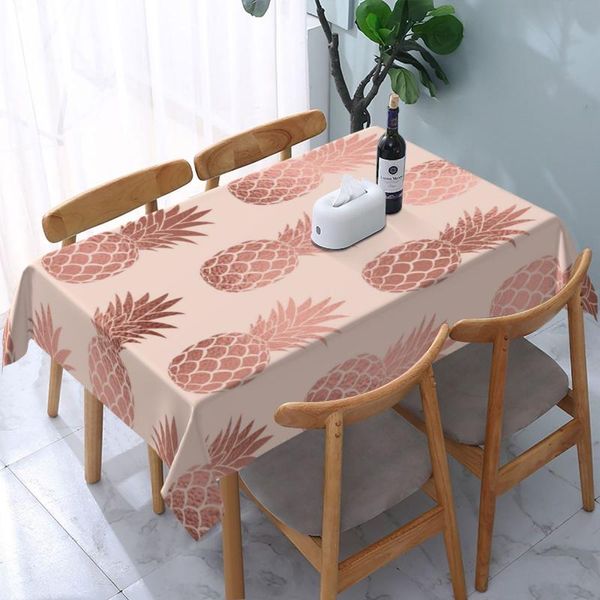 

table cloth girly tropical rose gold summer pineapples pattern tablecloth print coffee tablecover waterproof tablecloths dining