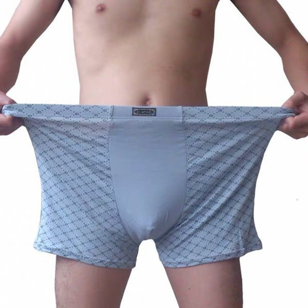 

2021 men's large size underwear pure rayon loose and fattened big four corner modal pants, Black;white