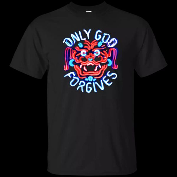 

only god forgives t-shirt, dragon, neon, nicolas winding refn, ryan gosling, White;black
