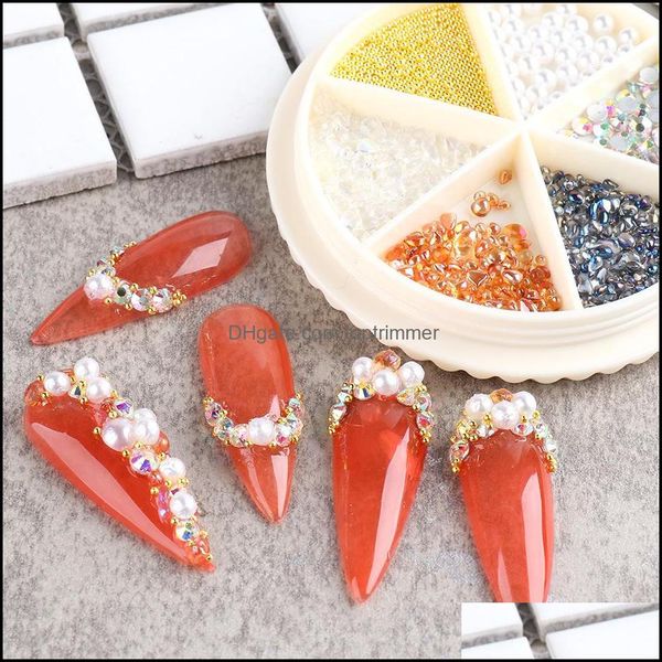 

decorations nail salon health & beautynail art decoration elf stone steel bead pearl metal bar mixed plate fingernail diy decorators drop de, Silver;gold