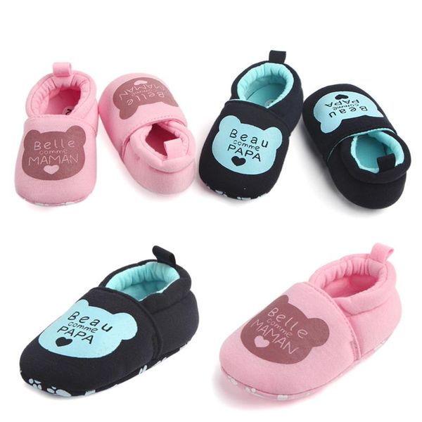 

cartoon baby shoes cute born boys girls first walkers toddler round toe flats soft slippers