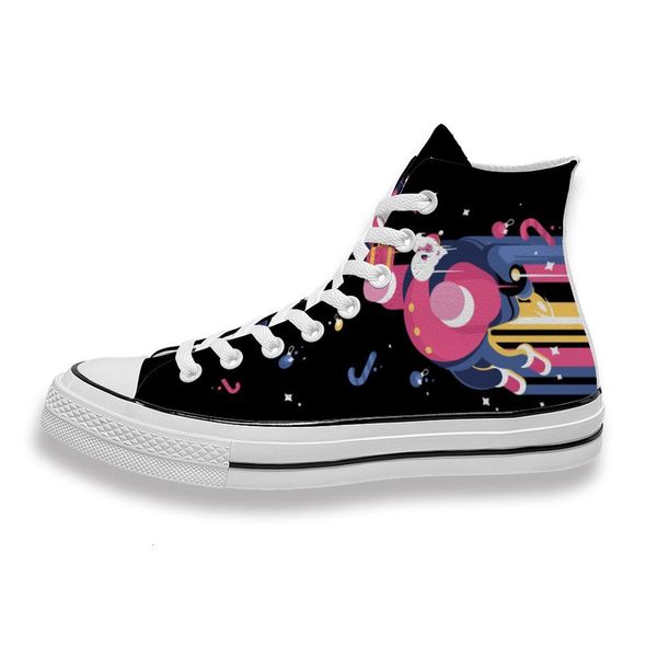 

custom printed colorful merry christmas santa music sneakers high mens womens running shoes skateboard diy trainers canvas casual