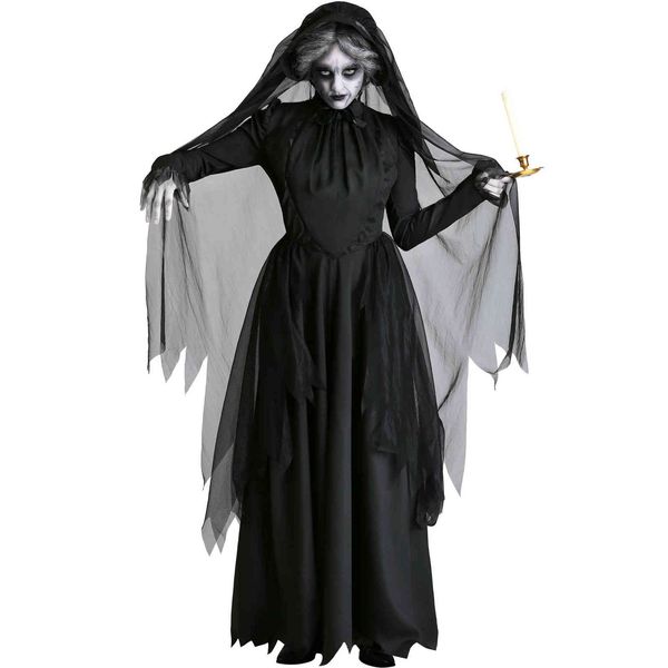

m-xl role play ghost witch costume zombie bride death, Black;red