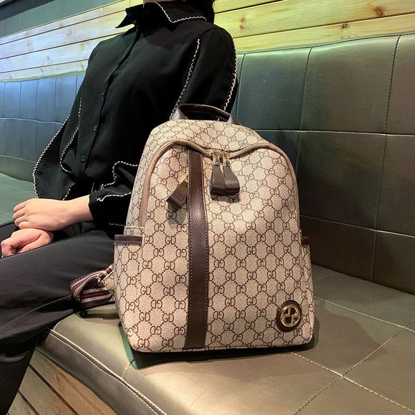 

backpack womens bag 2021 new trendy fashion hong kong style large capacity soft leather versatile womens travel bags student schoolbag
