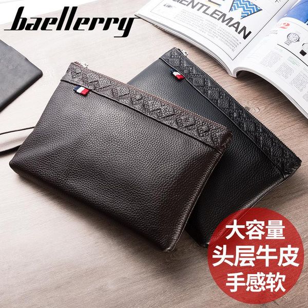

wallets handbag for men clutch bag large capacity envelope clip, Red;black