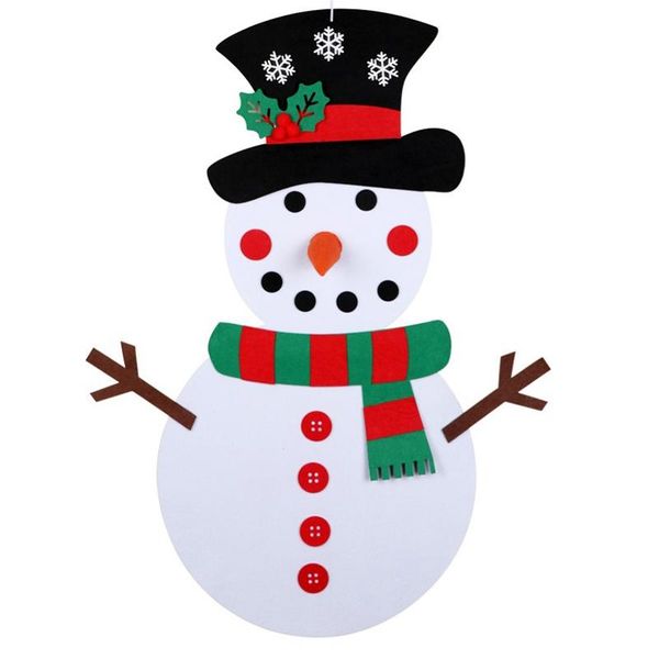 

party decoration christmas diy felt snowman year gift kids toys with ornaments door wall hanging kit decorations for home