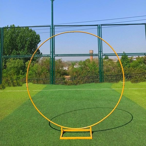 

party decoration wedding props iron ring arch background single pole flower outside the door lawn square base shelf