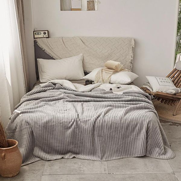 

blankets nordic simple thick autumn and winter warm blanket