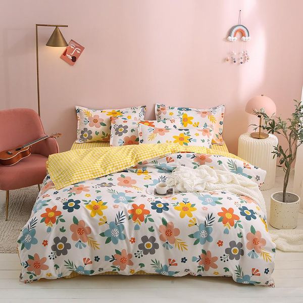 

bedding sets duvet cover set 4 pieces colorful floral pattern bedclothes include bed sheet pillowcase and rural style fashion oceania