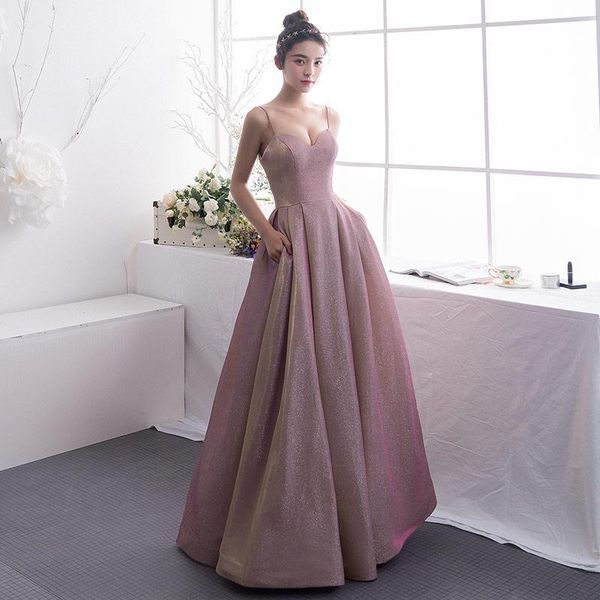 

evening dresses 2021 suosikki women's gradient sequin v neck contrast color party gown formal prom, Black;red