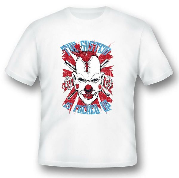 

the system is f-ed up black or white tee, White;black