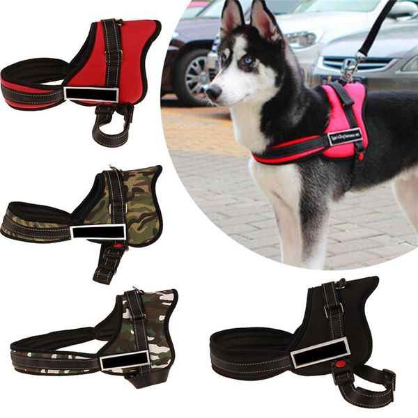 

dog collars & leashes non pull harness adjustable soft padded vest small medium large extra big